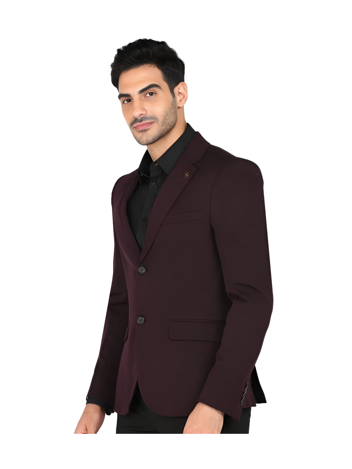Men Solid Single Breasted Formal Blazer