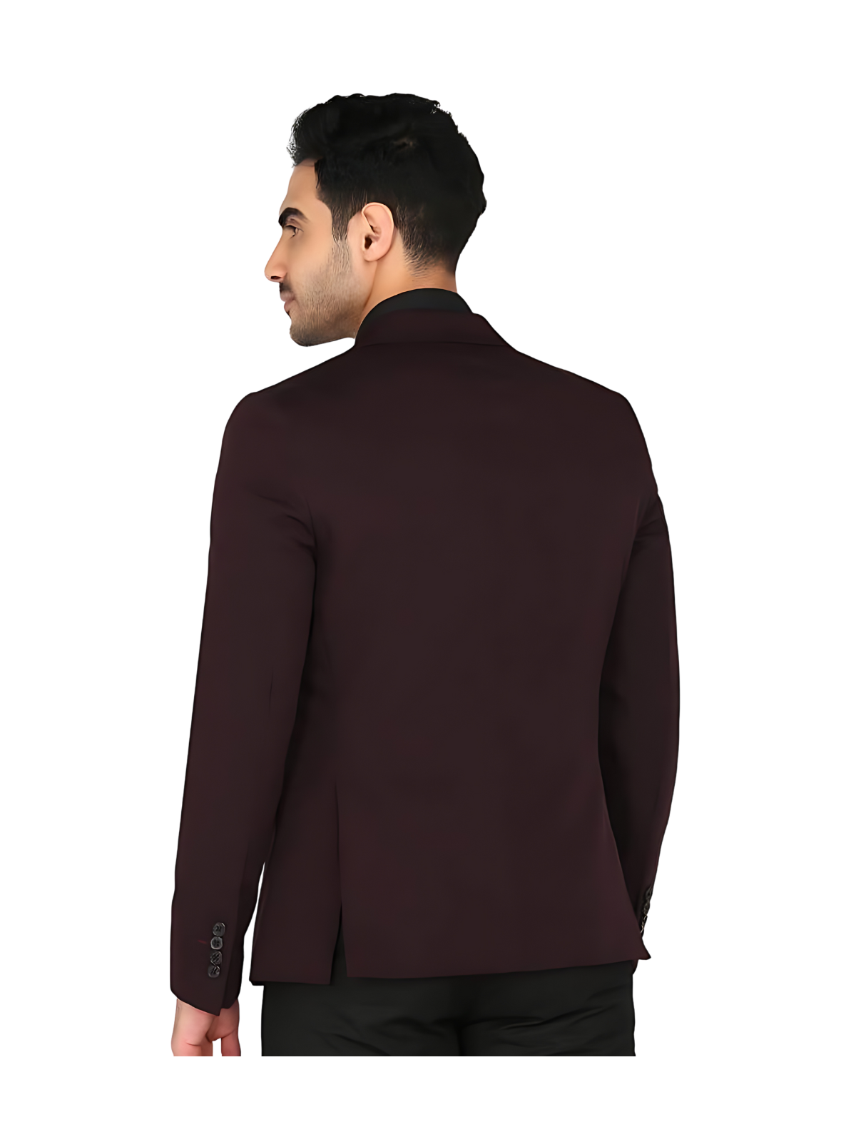 Men Solid Single Breasted Formal Blazer - Image 2